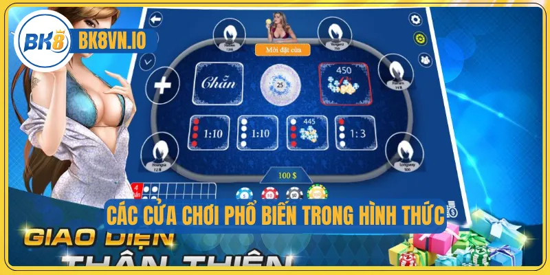 Các cửa chơi phổ biến trong hình thức 